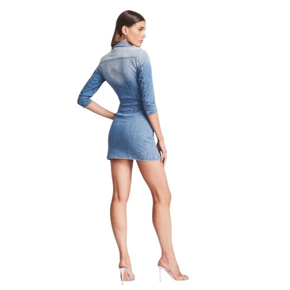 RETROFÊTE - NWT Willa Denim Button-Down Mini Dress Sz M - Picture 4 of 12